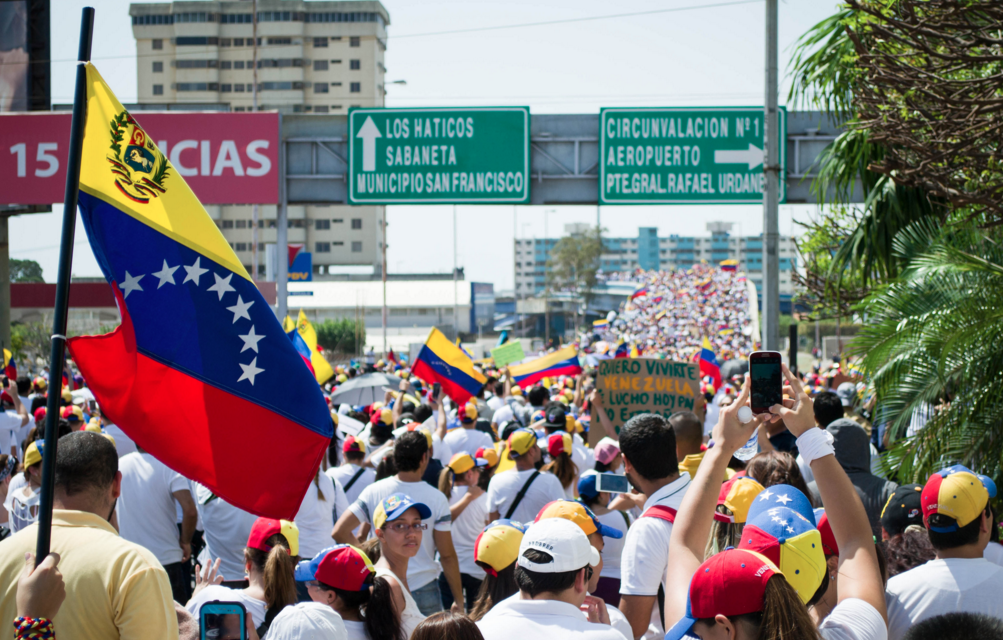 Venezuelan protesters have begun pelting government police with POOP bombs