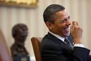 obama laughing