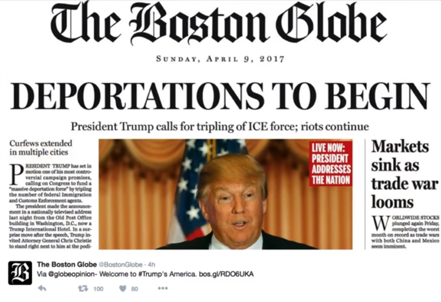 What the Boston Globe SHOULD have looked like if it actually covered reality through its satire