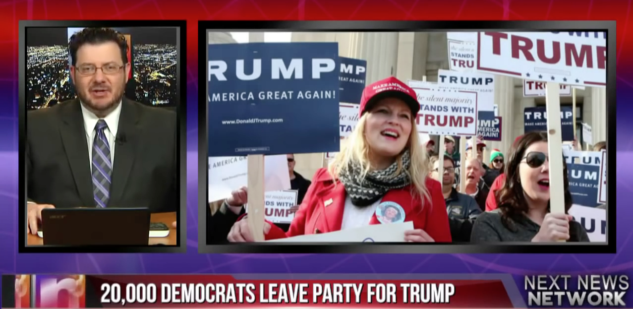 20,000 Democrats leave party for Trump (Video)