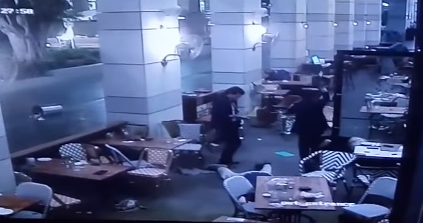 GRAPHIC VIDEO: The Moment Two Palestinian Terrorists Open Fire on Unsuspecting Diners in Tel Aviv