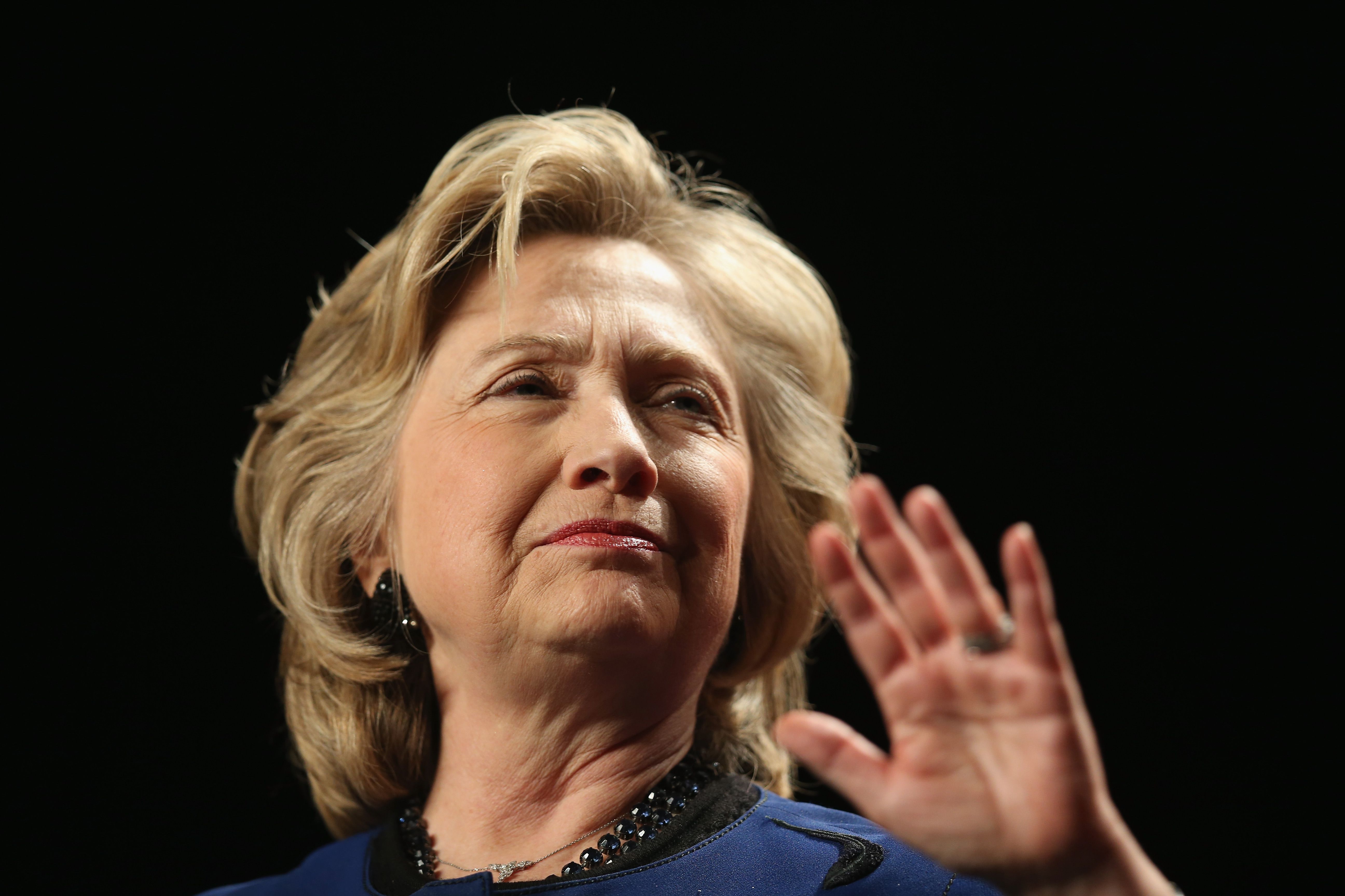 Hillary canceled her last public event because the crowd kept chanting “Lock her up!”