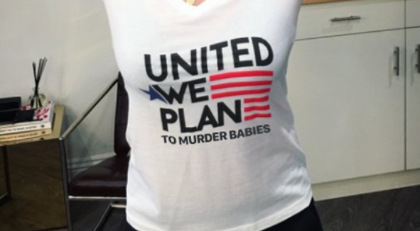 Clueless celebrities tout sickening Planned Parenthood T-shirts celebrating abortion: United we Plan (to murder babies)