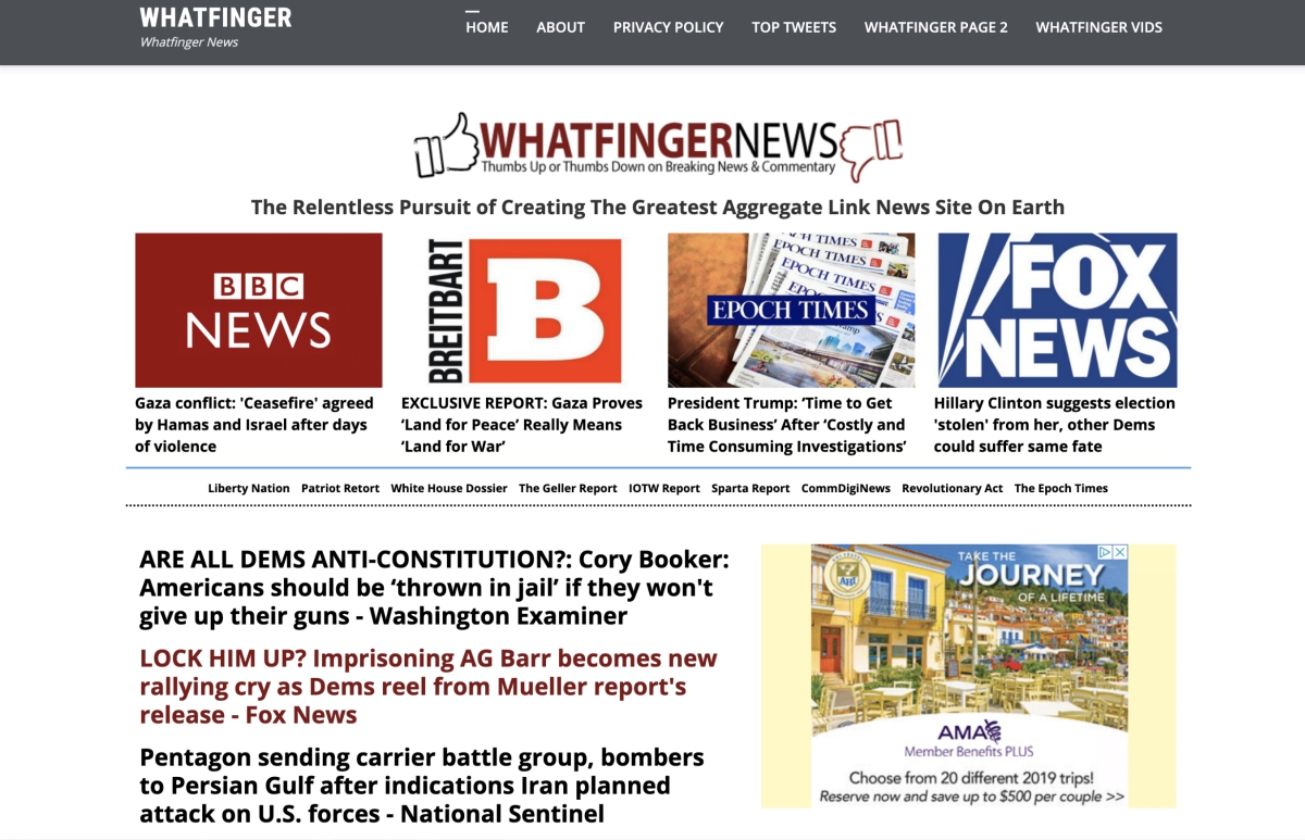 Is Whatfinger News replacing the Drudge Report? News aggregate site is better maintained, faster, and contains more independent news links